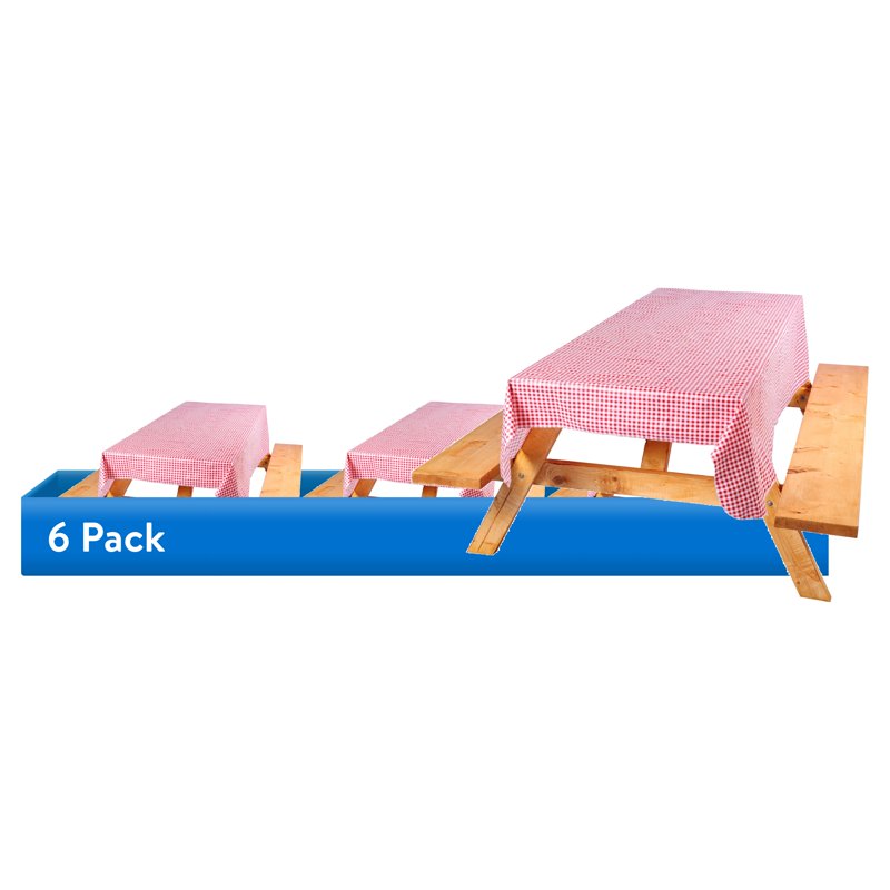 Reusable Picnic Tablecloth Combo Pack - 6 Pack