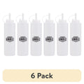14-Ounce Plastic Oil and Vinegar Dispensing Squeeze Bottle - 6 Pack