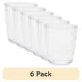 14-Ounce Clear Acrylic Short Swirl Tumblers - 6 Pack