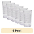20 oz Clear Tall Acrylic Diamond Texture Tumblers - 6 Pack