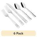 20 Piece Polished Stainless Steel Flatware Set - 6 Pack