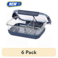 6-Pack Borosilicate Glass Lunch & Salad Storage Containers