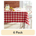 Charming Check Tablecloth Set - Multicolor, 60" x 84", 6 Pack
