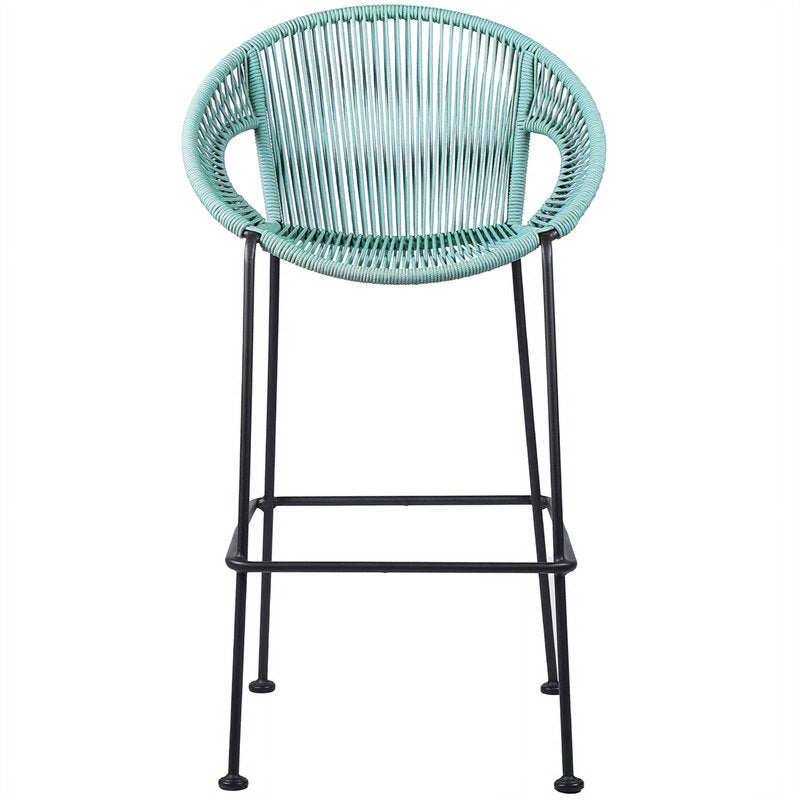 30" Acapulco Indoor Outdoor Steel Bar Stool - Wasabi Rope