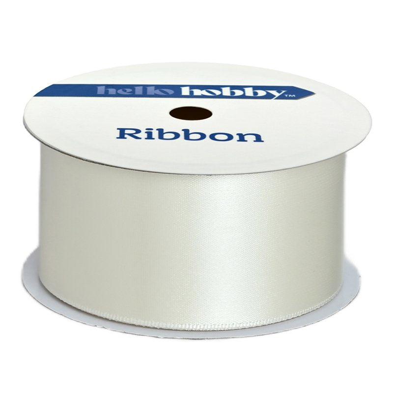 Cream Satin Ribbon 1.5 Inch Wide, 7 Yards for Gift Wrapping & Crafts