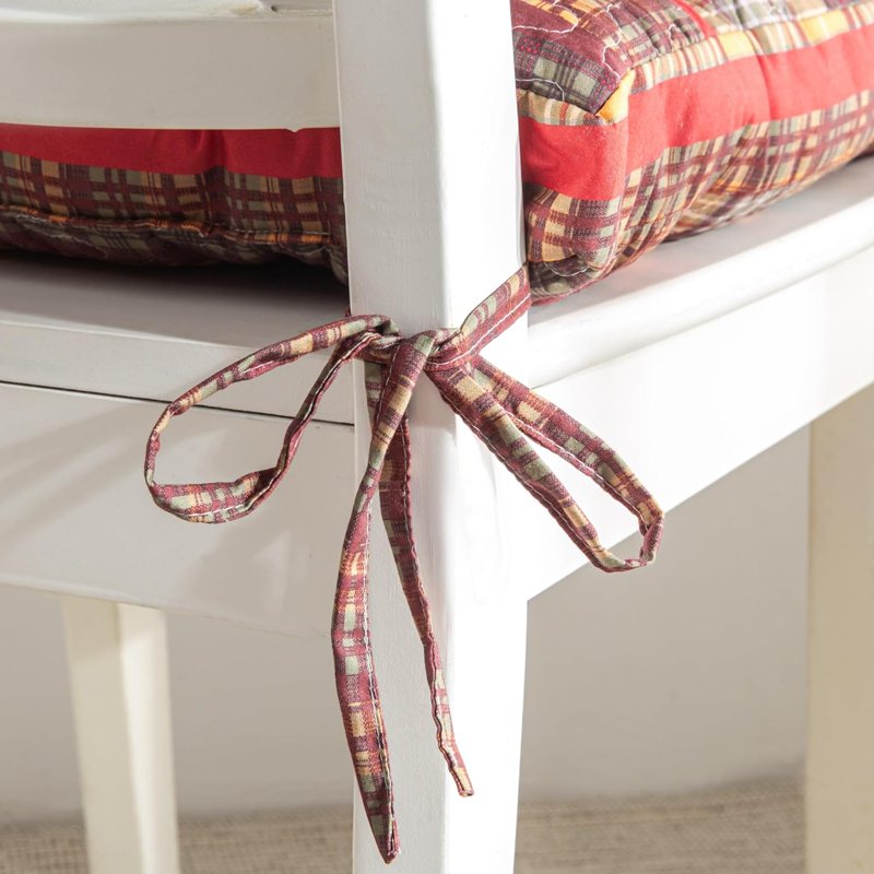 Triple-Layered Chair Pad Cushion Set of 4 - Gold Rush - 18x18 Inches