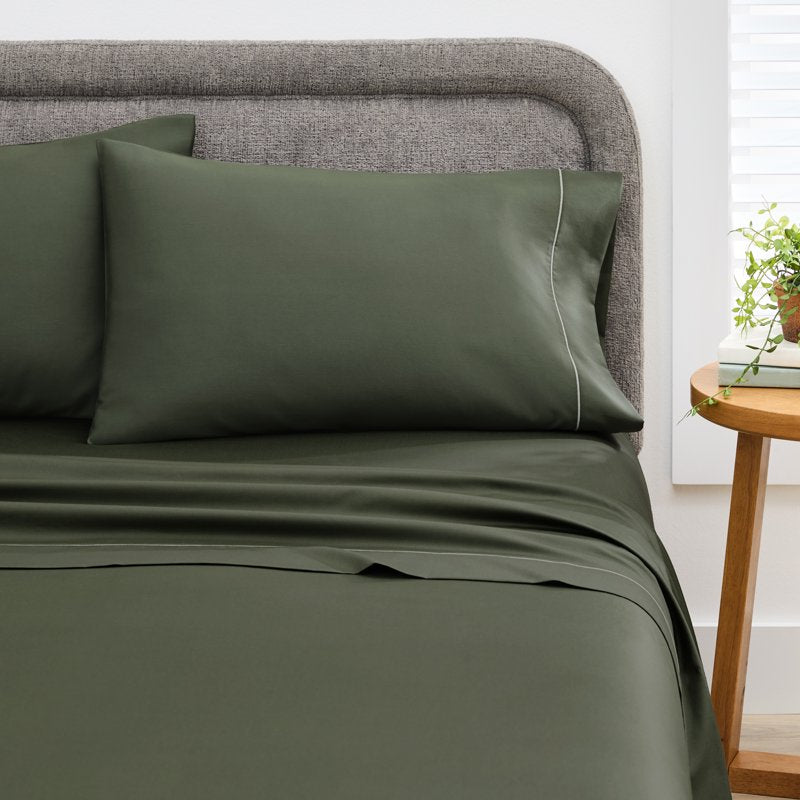 Cotton Pillowcase Set - Sea Turtle Pattern, King Size, 400 Thread Count