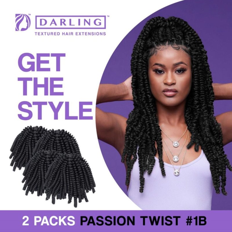 24 Inch Passion Twist Crochet Hair Extensions - Natural Soft Texture