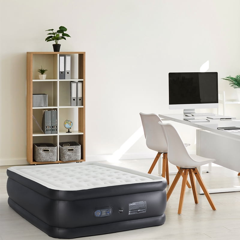16-Inch Twin Air Mattress Bed with Built-In Pump - Portable for Camping & Guests