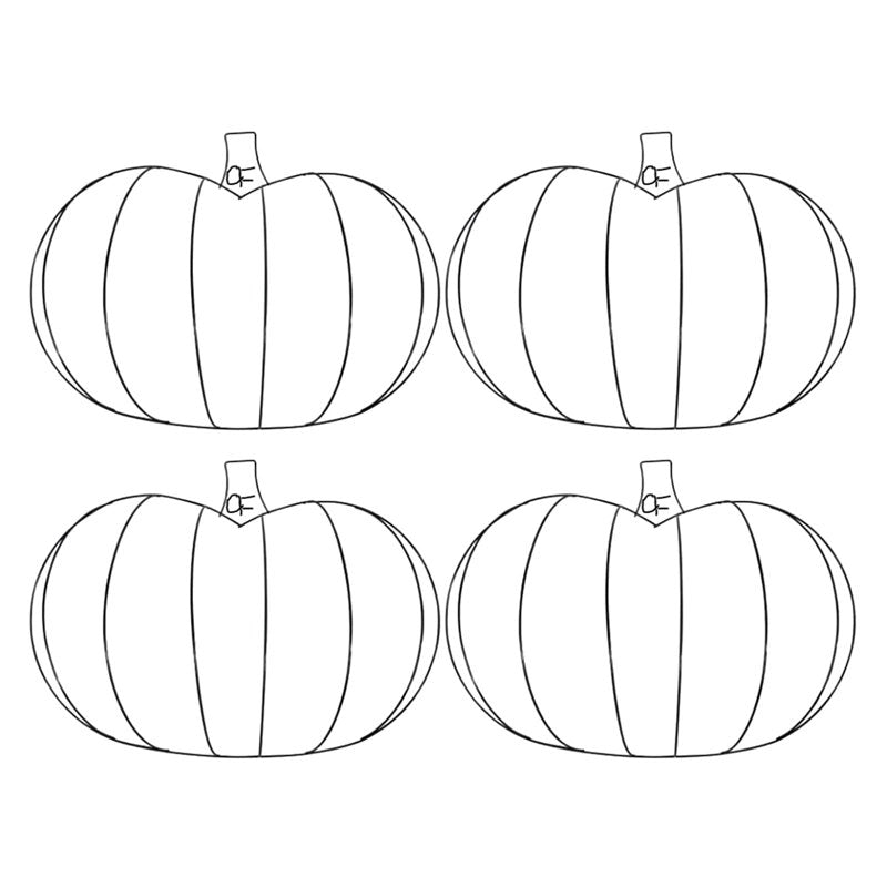 Large Pumpkin Wreath Form - Metal Wire Frame for Fall Halloween Thanksgiving DIY Decor - 4 Pieces
