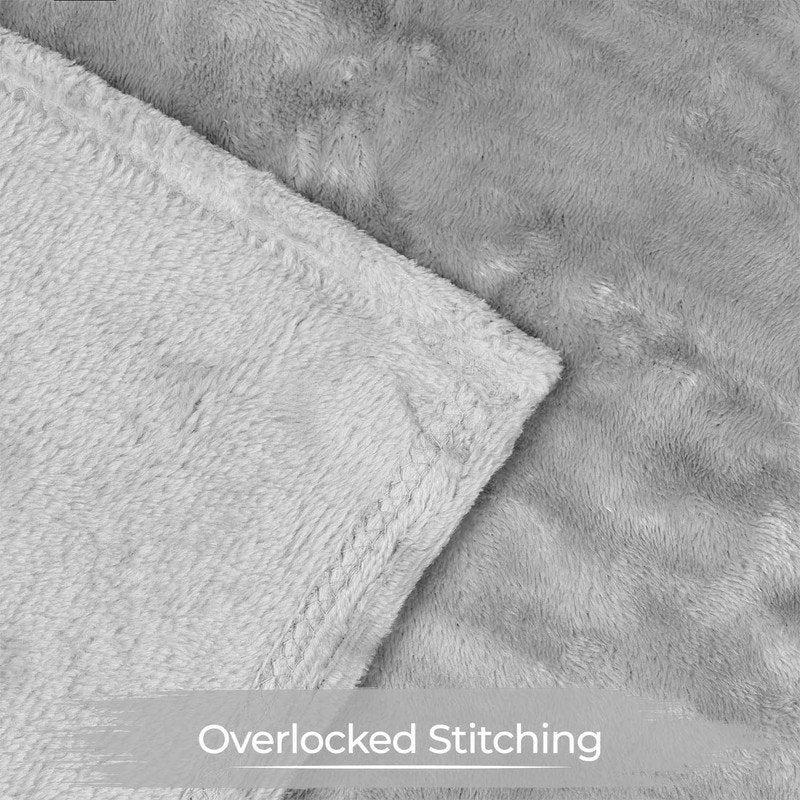 Platinum Solid Fleece Plush Throw Blanket - Extra Large, Soft & Cozy