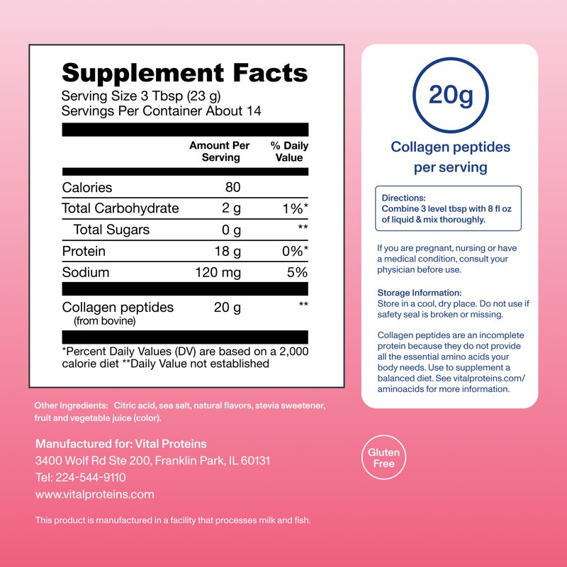 Grass-Fed Collagen Peptides Powder - Supports Hair, Skin, Nails & Joints
