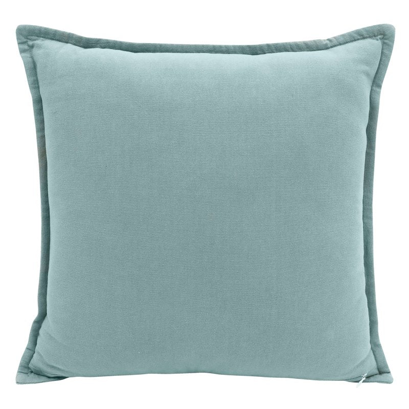 Decorative Embroidered Floral Throw Pillow - Green 18x18 Inches