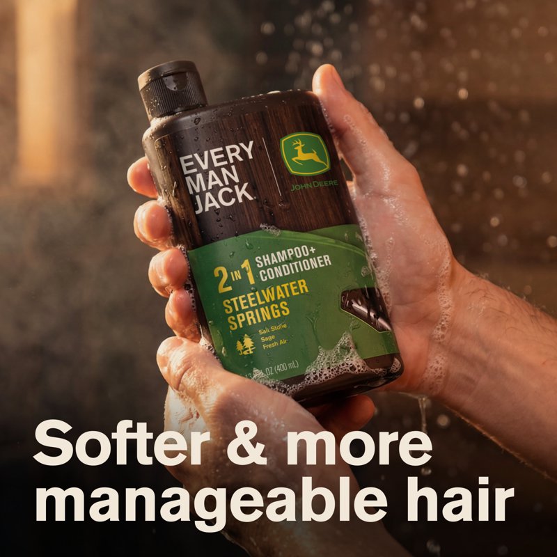2-in-1 Men's Shampoo and Conditioner, Steelwater Springs, 13.5 oz