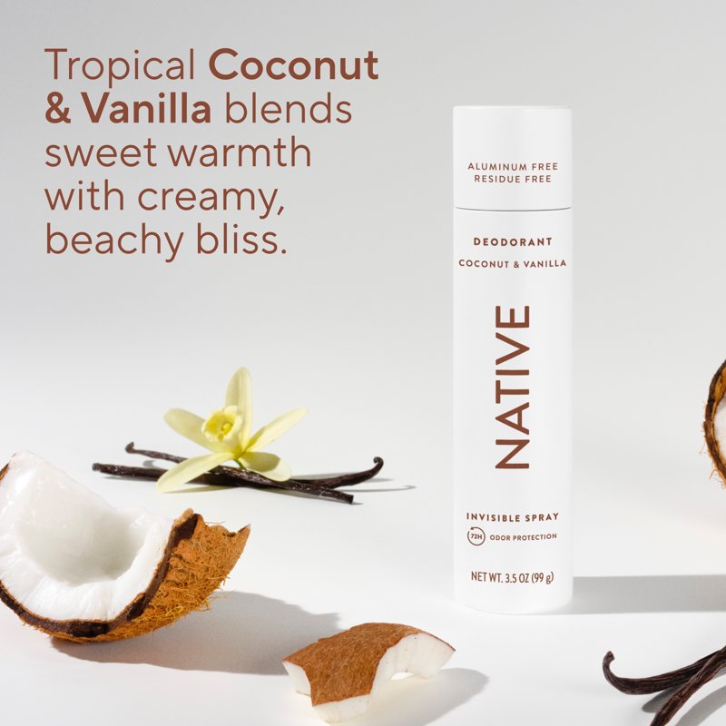 Aluminum-Free Deodorant & Body Spray, Coconut & Vanilla, 3.5 oz