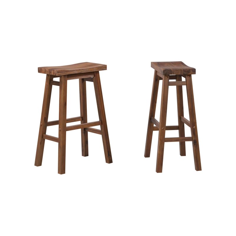 Sonoma Saddle Bar Stools Set of 2 - Chestnut Wire-Brush Finish