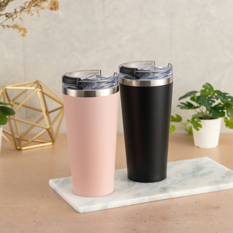 20 oz Stainless Steel Tumbler - 4 Pack, Black