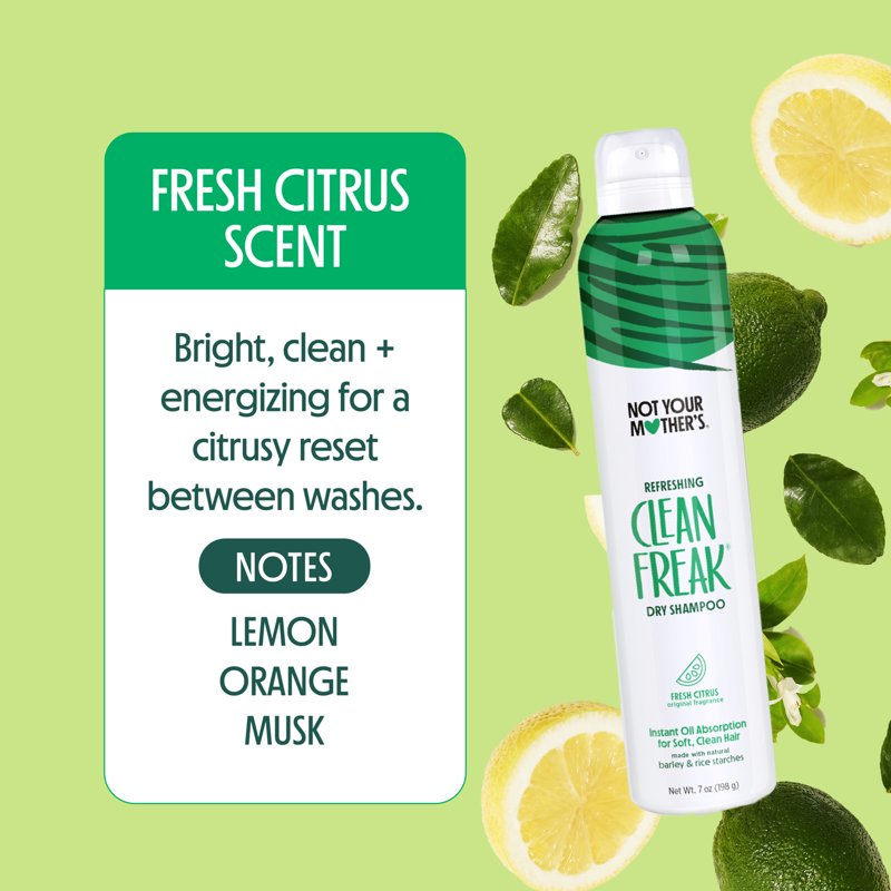 Refreshing Dry Shampoo for Oily Hair - Travel Size Citrus Scent