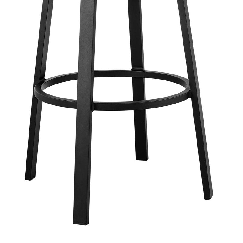 Encinitas 26" Aluminum Outdoor Counter Stool - Dark Gray/Black