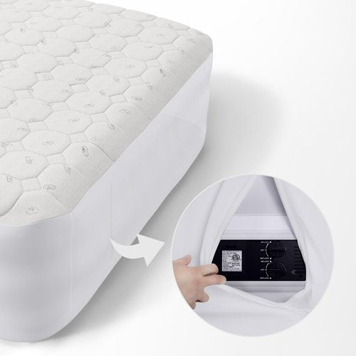 CHILLSUN Queen Mattress Pad Thick Quilted Mattress Topper, Air Mattress Cover, Super Soft Breathable and Noiseless Down Extra Thick Mattress Pad with Deep Pocket Fits up to 23 Inch Mattress