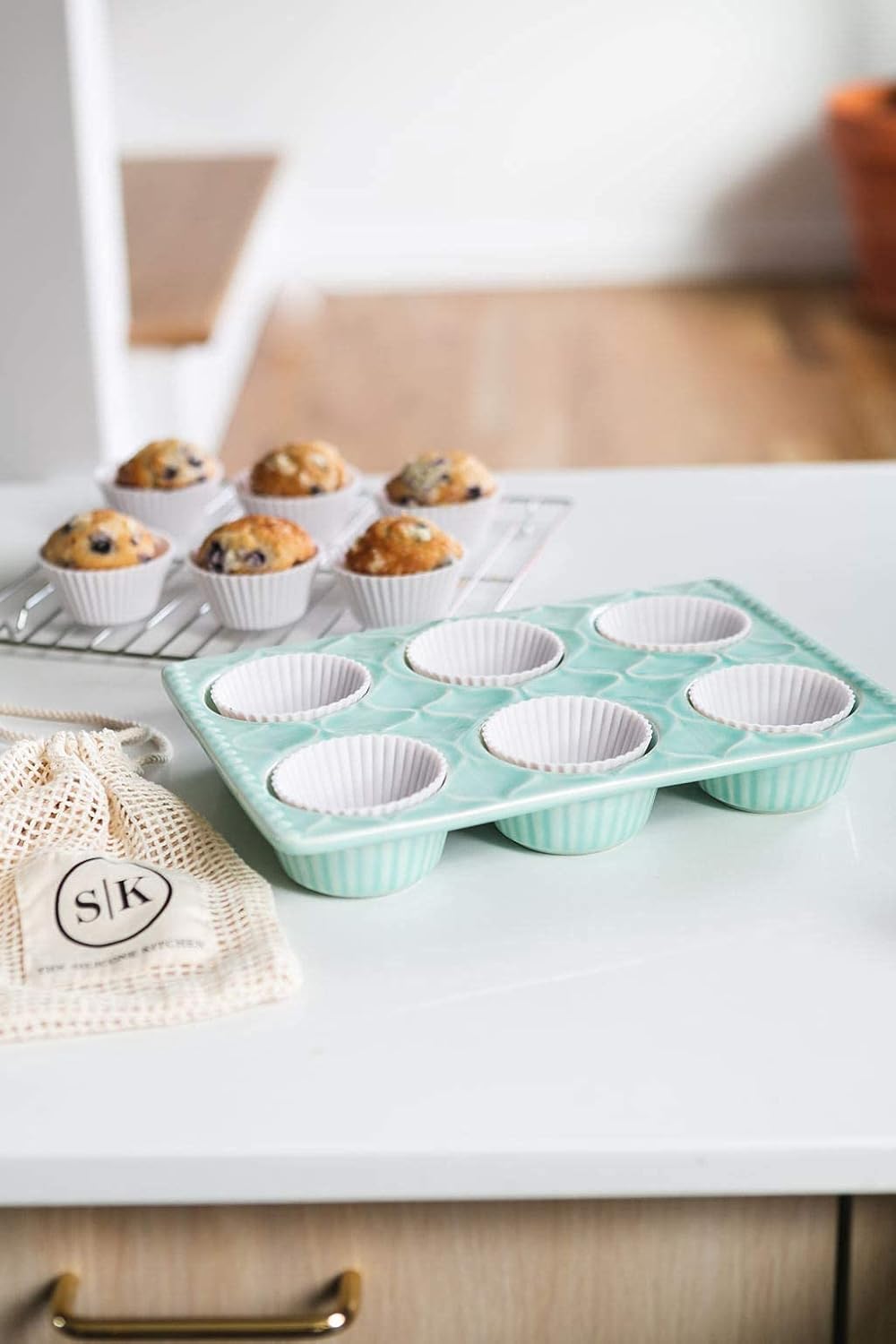 Silicone Kitchen Reusable Baking Cups - Non-Toxic, BPA-Free, Dishwasher Safe | Pack of 12, Designer White