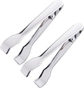 Ice Tongs for Ice Bucket 6-3/4 Inch - Set of 2 - Premium 18/8 Stainless Steel Ice Tongs with Teeth for Ice Sugar Cubes Tea Party Coffee Bar Food Serving