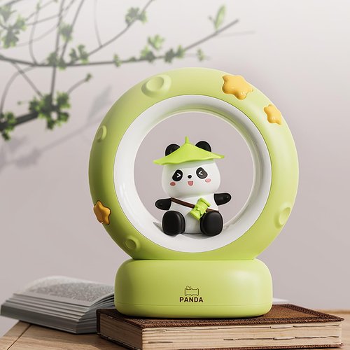 Cloud and Bunny Rechargeable Night Light, Safe Soft Silicone Material, 3 Brightness Levels, Tap Control, Warm Light, Toddler Sleeping Lamp, Bedroom Night Lamp, Gift for Baby and Kid (Moon and Panda)