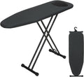 RAINHOL Ironing Board - Heavy Duty 48x15 Full Size with Smart Hanger & Heat-Resistant Pad | Black