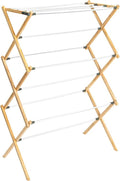 Household Essentials X-Frame Clothes Drying Rack - Sturdy Wood Frame with 23.8 Feet Hanging Space | Easy Assembly, Natural Finish