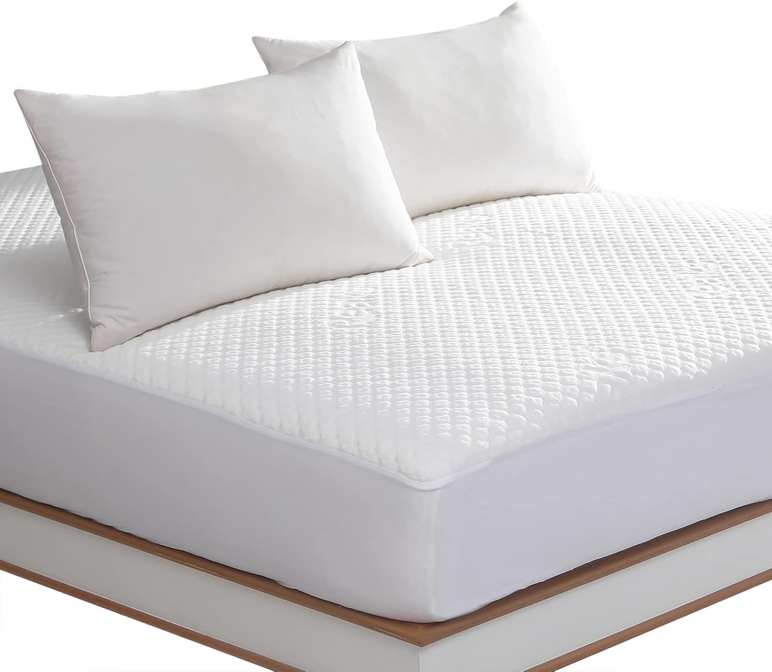 Skiennix King Size Waterproof Mattress Protector - Deep Pocket Fitted Cover for Mattresses Up to 18''