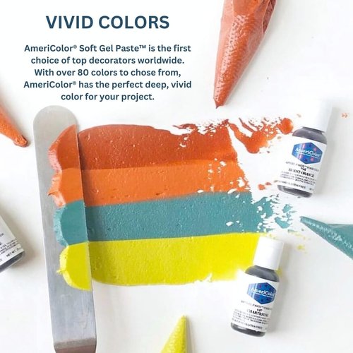AmeriColor Soft Gel Paste Food Color - Pale Peony, 4.5 Ounce Bottle for Vibrant Baking