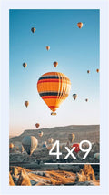JCJMY 4x9 Picture Frame - White Wall Mount & Tabletop Display | Shatter-Resistant Plexiglass