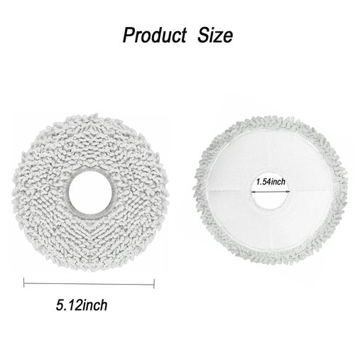 Mop Pad for ECOVACS DEEBOT X2 Omni/ T20 Omni/ T10 Omni/ X1 Omni/ X1 Turbo/T30 Pro/T30S Comb/ T30S,for Yeedi M12 Pro+ Vacuum Cleaner, T30S Mop Pad Replacement Accessories