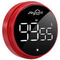 JOYHILL Digital Kitchen Timer, Large LED Display with Magnetic Countdown 3 Volume Levels, Ideal for Cooking Classroom Studying Fitness, Timer for Kids and Seniors Red