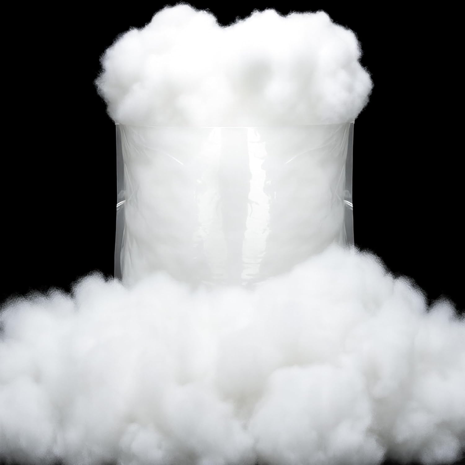 QZYL Artificial Snow Fluff - 18 Oz Vacuum Packaged Craft Cotton for Christmas Decor | White Winter Decoration