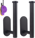 Skiennix Hat Rack - 2 Pack Stainless Steel Adhesive Hooks for Wall | Multi-Function Hat Storage Organizer in Black