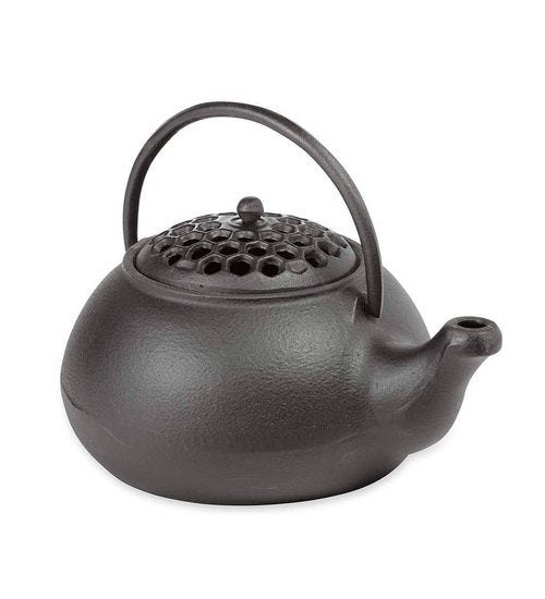 Plow & Hearth Honeycomb Wood Stove Steamer Kettle | Cast Iron Fireplace Humidifier | Matte Black | Rust Resistant | Decorative Functional Alternative to Electric Humidifiers | 3 QT Capacity