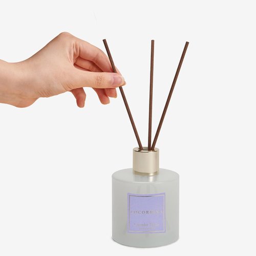 Cocorrína Premium Reed Diffuser Set - Lavender Thyme with Preserved Baby's Breath | 6.76 Fl. Oz Home Décor