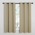 NICETOWN Thermal Insulated Grommet Curtains - Room Darkening Drapes for Bedroom | Cocoa Eggnog, 2 Panels, 42x63 Inches