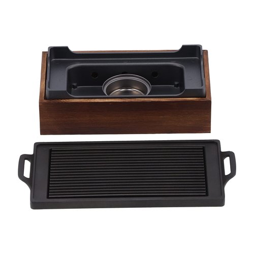 Portable BBQ Grill Tabletop Barbecue Grill Barbecue Baking Tray Smokeless Nonstick BBQ Plate Barbecue Stove Oven Accessories for Yakiniku, Robata, Yakitori, Takoyaki and BBQ