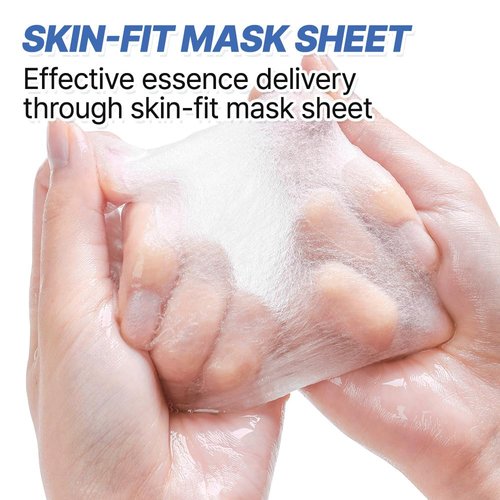 NEXTBEAU Korean Facial Sheet Mask Variety Pack - 10 Count (5 Types, 0.74 fl oz Each) for Daily Skincare