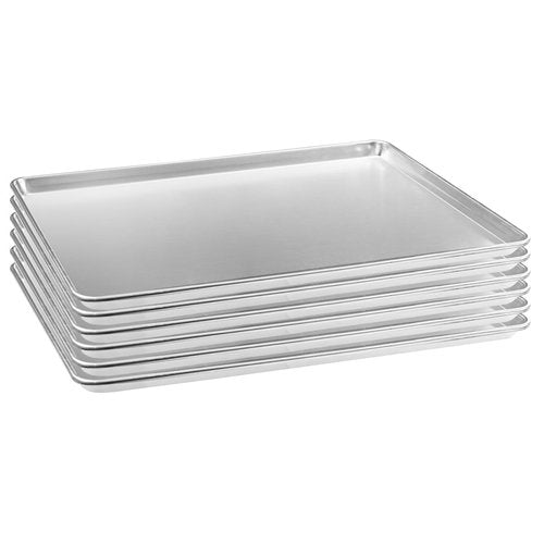 HARDURA Aluminum Baking Sheet Pan 18”L X 26”W X 1”H Cookie Sheet, 6Packs, For Oven in Bakery & Restaurant, Kitchen