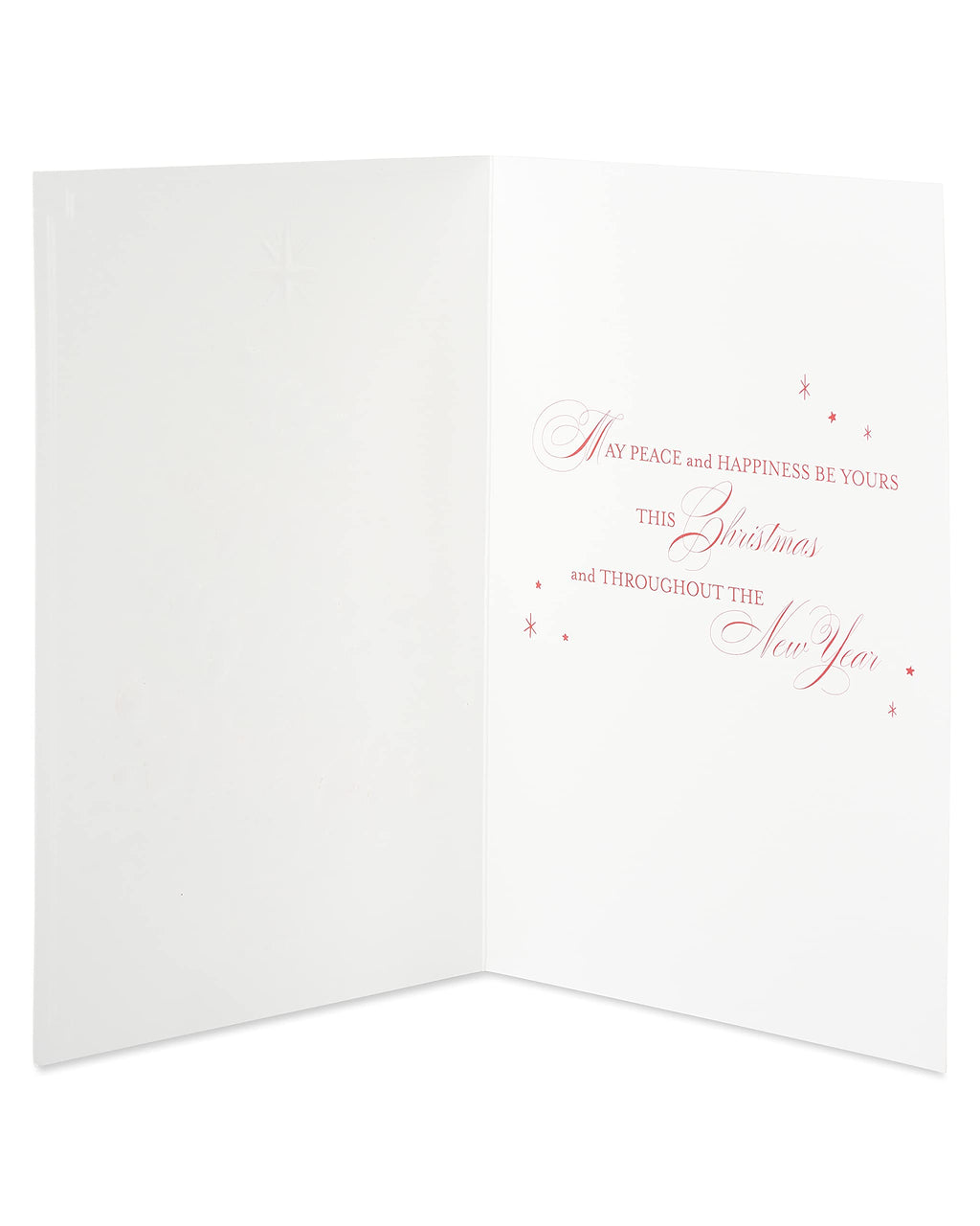 Papyrus Boxed Christmas Cards with Envelopes, Peace and Happiness, Glitter-Free Christmas Tree (12-Count)