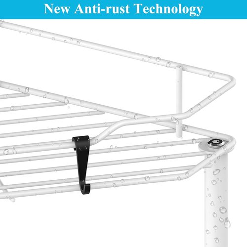 HuggieGems Corner Shower Caddy Organizer - 4 Tier Floor Standing Shelf with Hooks | White Bathroom Storage