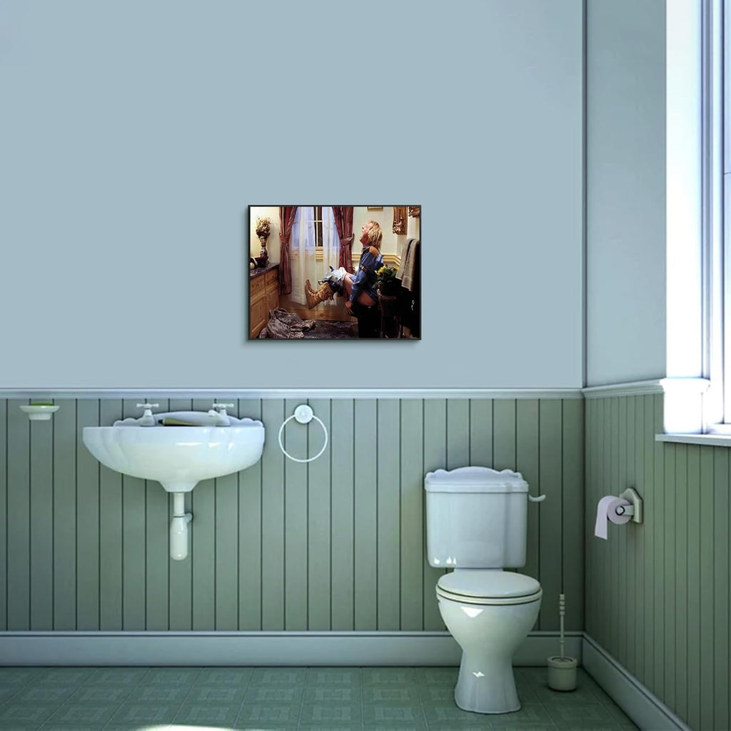 Regine Switzerland Funny Bathroom Canvas Wall Art Set - Humorous Dumb and Dumber Movie Posters | Unframed 11x14 Inch