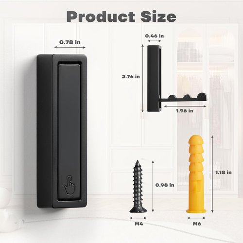 VOSEPO Folding Wall Hooks, 4pcs Foldable Coat Hooks, Heavy Duty Zinc Alloy No Rust Fold Up Hooks for Coat, Towel, Key, Hat, Bag, Jacket, Backpack (Matte Black)