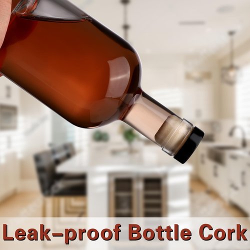 Liengoron Wine Bottle 12PCS 375 ML Glass Bottles with Lids 12 oz Clear Glass Bottles with Cork Empty Wine Bottle with Stopper for Beverages Drinks Beer Water Soda