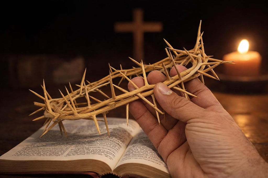 ZULUF Crown of Thorns Ornament - Authentic 7.5" Holy Land Gift from Bethlehem | Passion of Christ