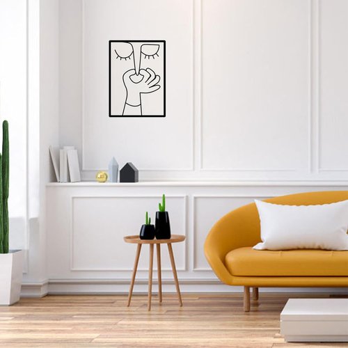 BOBOAR Bathroom Sign Decor - Modern Funny Black and White Wall Art for Restroom | Stylish Prints