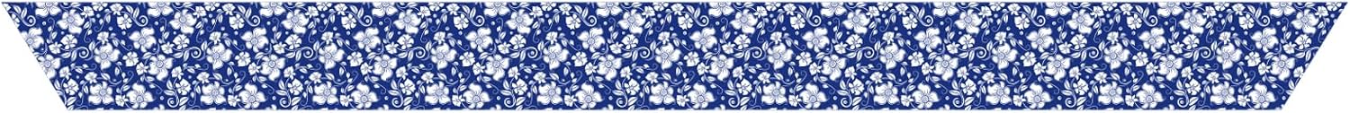 Skiennix Wreath Sash - Reversible Chinoiserie Decor for Monogram Garland | 2 Pcs Blue Style for Indoor/Outdoor Use